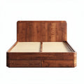 Solid wood bed frame with storage drawers and slatted base 200 x 160 x 100cm
